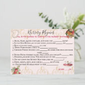 Duschspielkarte Einladung (Stehend Vorderseite)