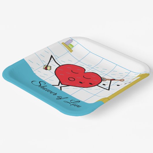 Duschströmung: Brautparty Pappteller (Gewinkelt)