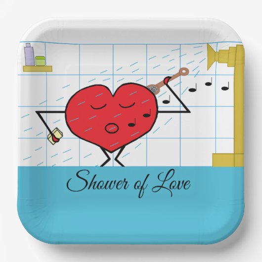 Duschströmung: Brautparty Pappteller (Vorderseite)