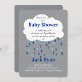 "Duschte mit Liebe-" Baby Jungen-Duschen-Einladung Einladung (Vorne/Hinten)