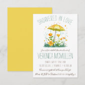 Duschte vor Liebe! Gelbes Brautparty Einladung (Vorne/Hinten)