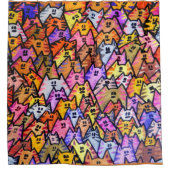 Duschvorhang - 024 - Katzen (Vorderseite)