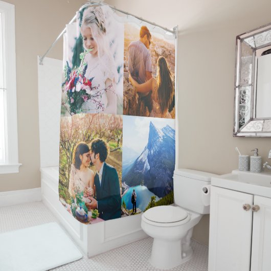 Duschvorhang 4 Foto Edge Print (Beispiel)