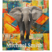 Duschvorhang Abstrakt Elephant (Vorderseite)