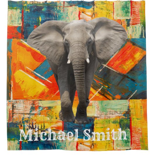 Duschvorhang Abstrakt Elephant (Vorderseite)