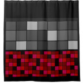 Duschvorhang Abstrakte Patchwork-Steppdecke (Vorderseite)