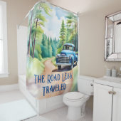 Duschvorhang - alter LKW die Straße weniger befahr (Beispiel)