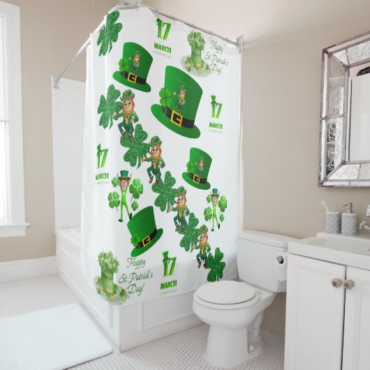Duschvorhang am Saint Patrick's Day (Beispiel)