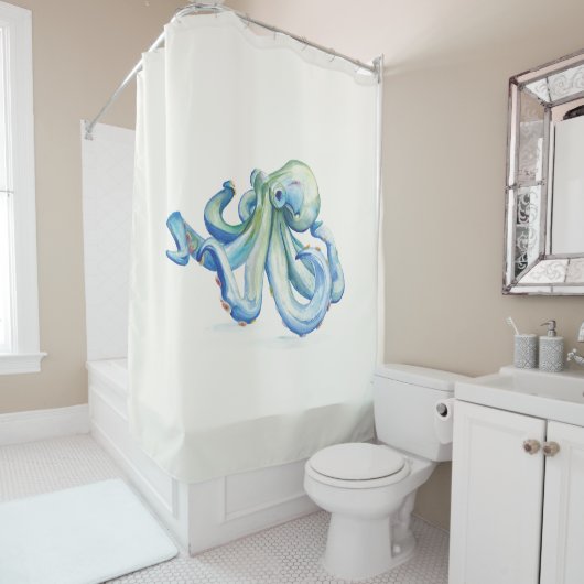 Duschvorhang am Ufer des Blue Octopus (Beispiel)