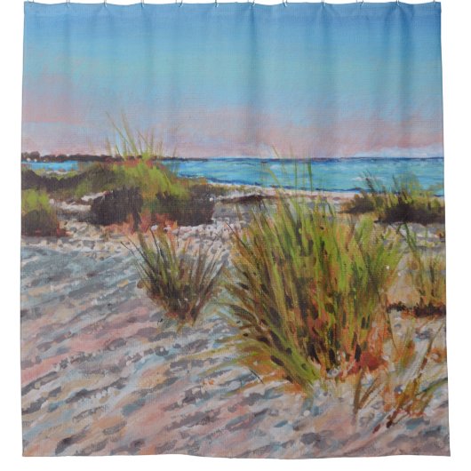 Duschvorhang an der Küste (Vorderseite)