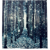 Duschvorhang: Aquamariner Wald Duschvorhang (Vorderseite)