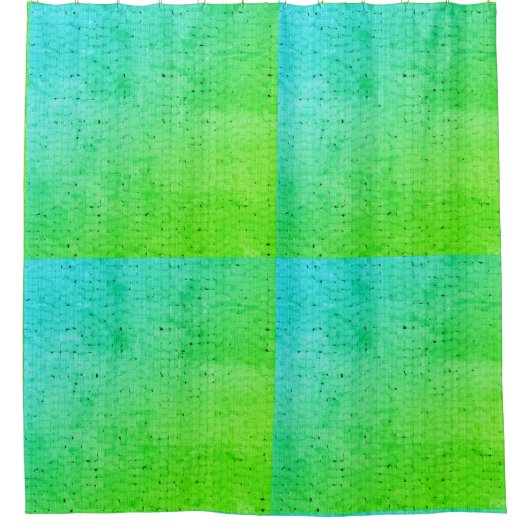 Duschvorhang aus blaugrünem Weidengeflecht (Vorderseite)