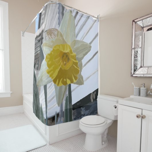 Duschvorhang aus Daffodien (Beispiel)