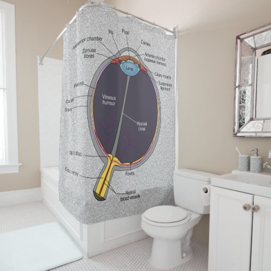 Duschvorhang aus dem Auge (Beispiel)