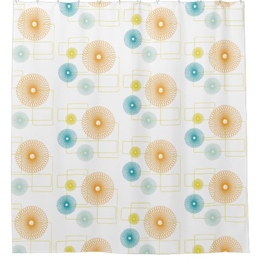 Duschvorhang aus den 50er Blume (Vorderseite)