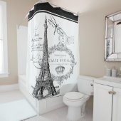 Duschvorhang aus Eiffelturm (Beispiel)