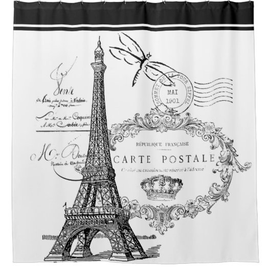 Duschvorhang aus Eiffelturm (Vorderseite)
