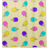 Duschvorhang aus farbenfrohen gelben Eis (Vorderseite)