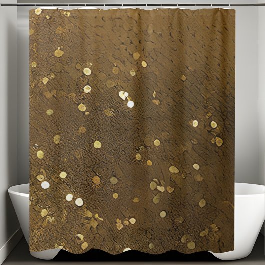 Duschvorhang aus Gold und Braun