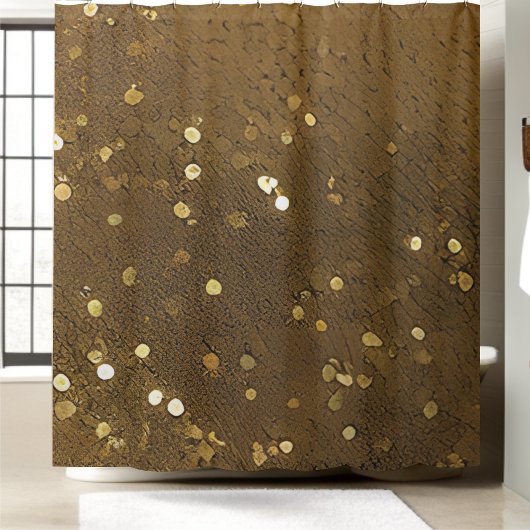 Duschvorhang aus Gold und Braun