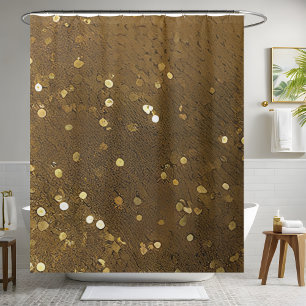 Duschvorhang aus Gold und Braun