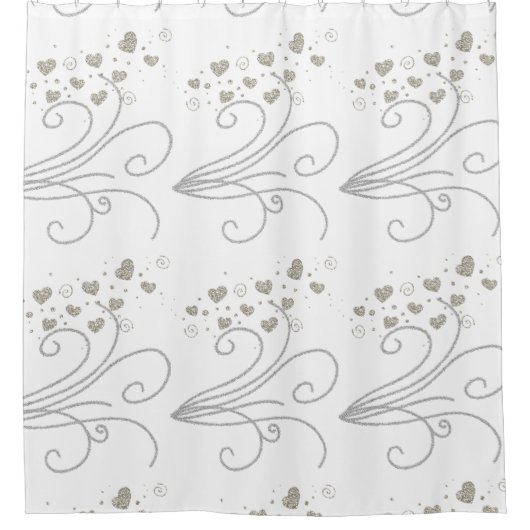 Duschvorhang aus Gold und Silber (Vorderseite)