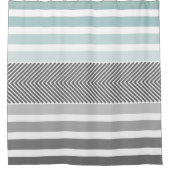 Duschvorhang aus Grau und Blau (Vorderseite)