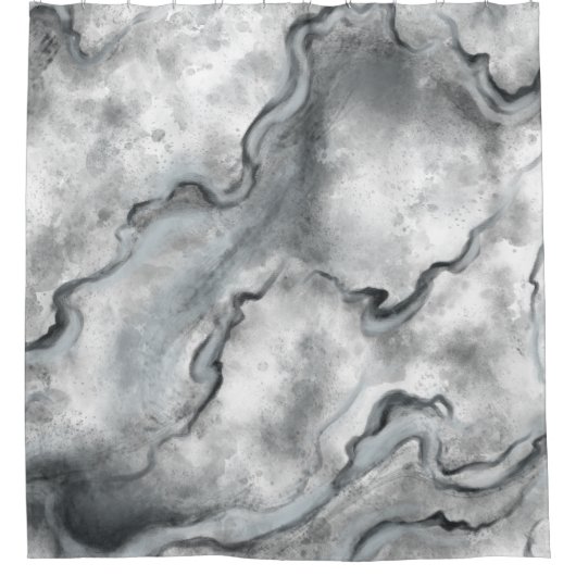 Duschvorhang aus grauem Marmor (Vorderseite)