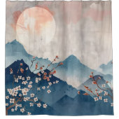 Duschvorhang aus japanischem Pflaumenblättern (Vorderseite)