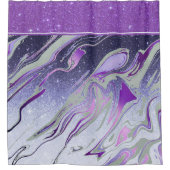 Duschvorhang aus lila Glitzer (Vorderseite)