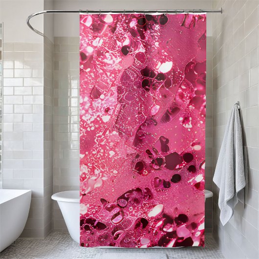 Duschvorhang aus Lush Pink Sequin
