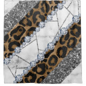Duschvorhang aus Marmorleopard (Vorderseite)