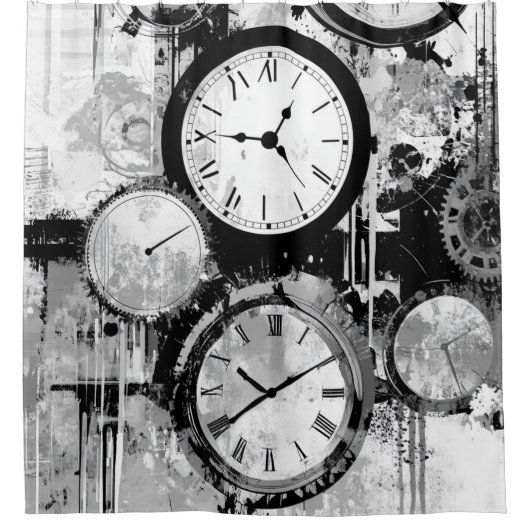 Duschvorhang aus Mechanik (Vorderseite)