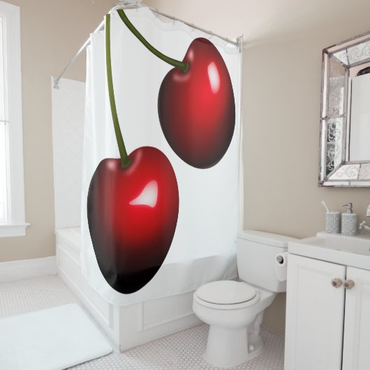 Duschvorhang aus Red Sweet Cherry - Custom Colors (Beispiel)