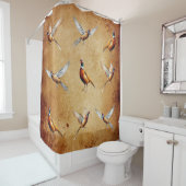 Duschvorhang aus rotem Nacken (Beispiel)