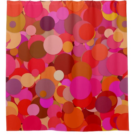 Duschvorhang aus Rotpunkt (Vorderseite)