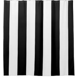 Duschvorhang aus schwarzen und weißen vertikalen S