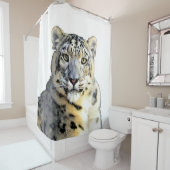 Duschvorhang aus Snow Leopard (Beispiel)