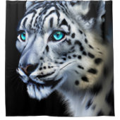 Duschvorhang aus Snow Leopard (Vorderseite)