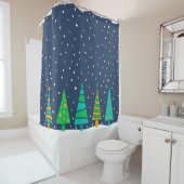 Duschvorhang aus Snowy-Fir-Bäumen (Beispiel)
