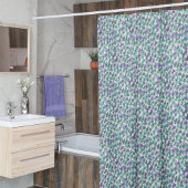 Duschvorhang aus Tiny Blue & Green Blume