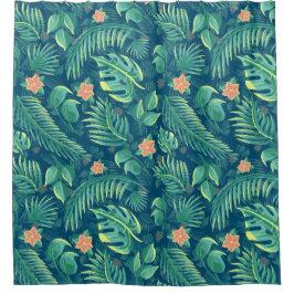 Duschvorhang aus tropischem Foliage