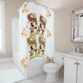 Duschvorhang aus weißem Valentinstag Liebe (Beispiel)