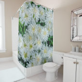 Duschvorhang aus weißer Blume mit Candytuft (Beispiel)