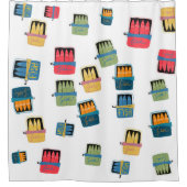 Duschvorhang aus Zinnfischen (Vorderseite)