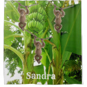 Duschvorhang Bananenbaum Affen (Vorderseite)