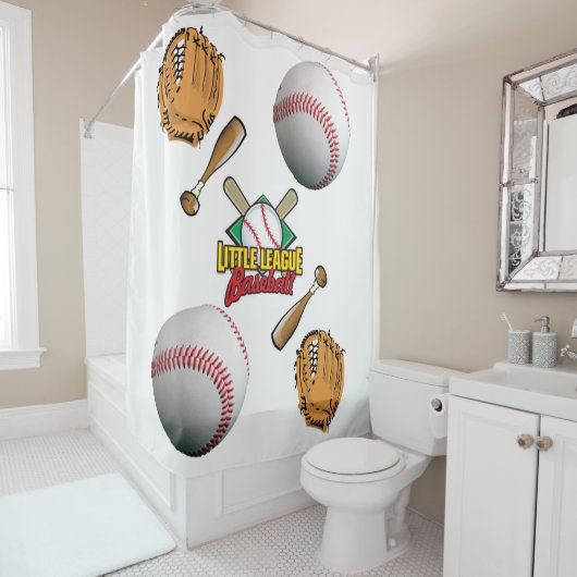 Duschvorhang Baseball (Beispiel)