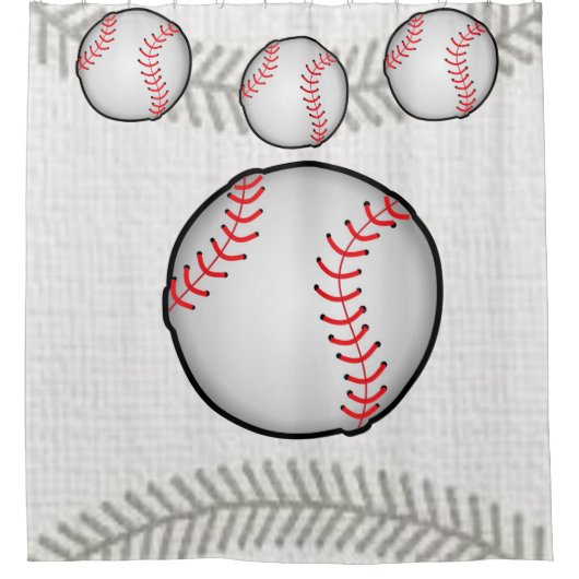 Duschvorhang Baseball (Vorderseite)