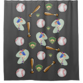 Duschvorhang Baseball (Vorderseite)