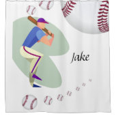 Duschvorhang Baseball (Vorderseite)